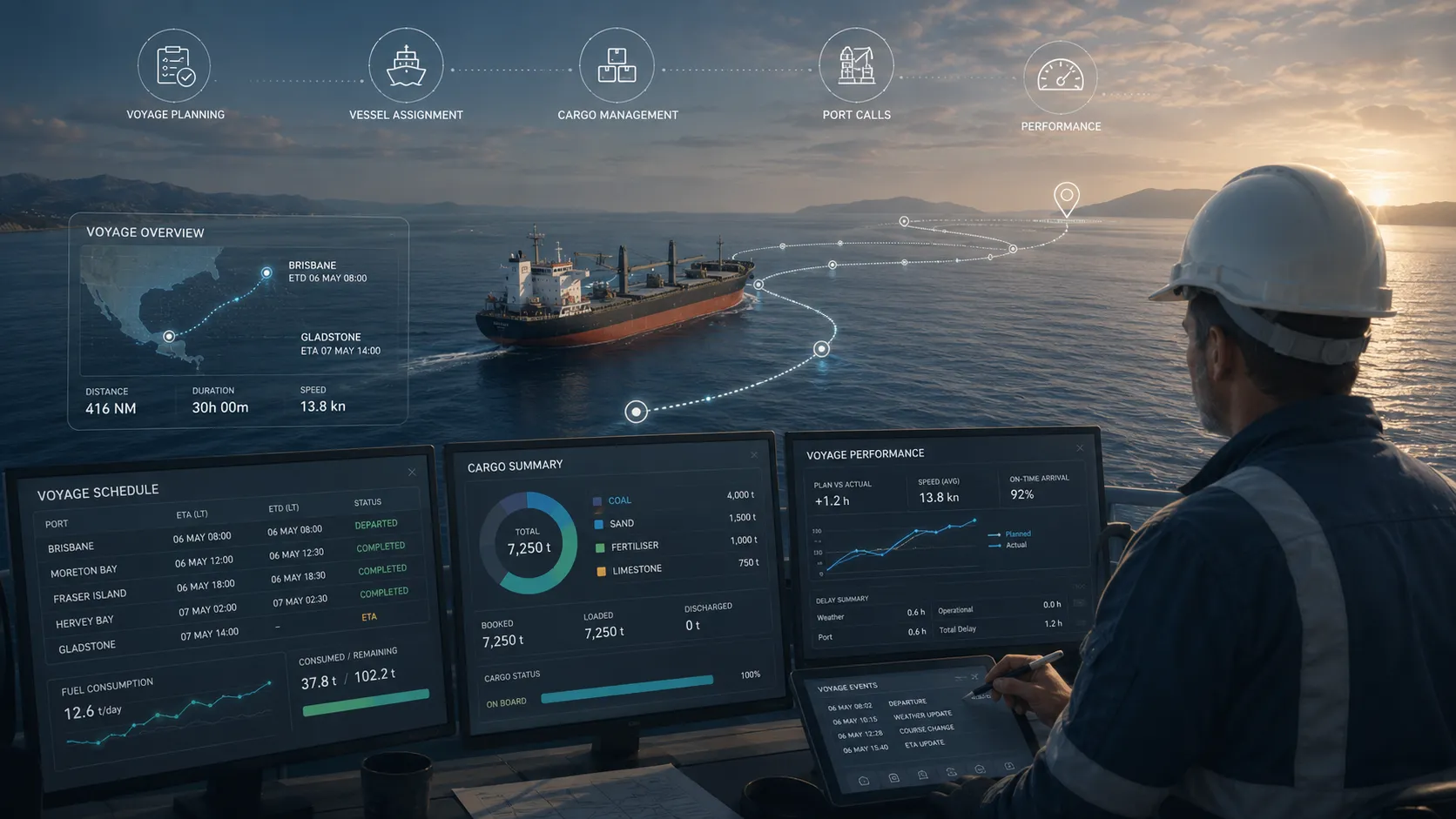 Coastal Trading Licence Management interface